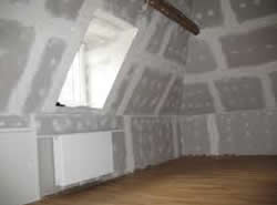 Dry Lining on an attic conversion in Sligo