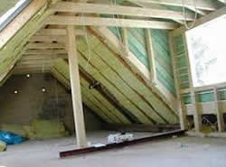 Insulation and stud work by attic conversion company in Leitrim