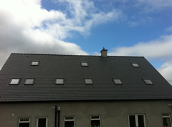 Finished roof in new velux windows Finished roof in new velux windows