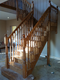 Decorative wooden stairs